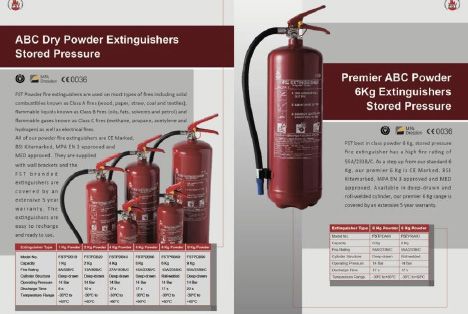 ABC Dry Powder Extinguishers (Stored Pressure)