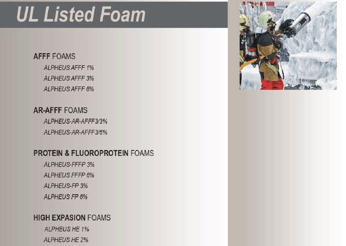 Alpheus UL Listed Foam Concentrates